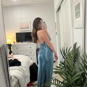 Dress is beautiful! It was a little to big on the top part got it as a size 4!